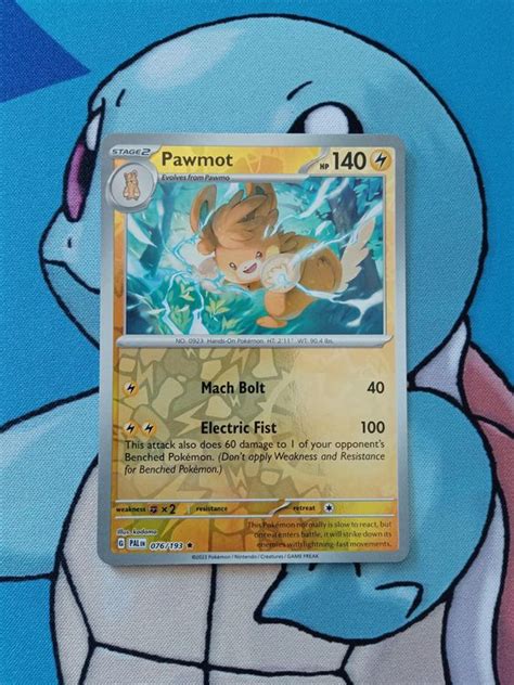 Pawmot 076 Rare Holo Paldea Evolved Pamomamo Reverse Holo Acheter