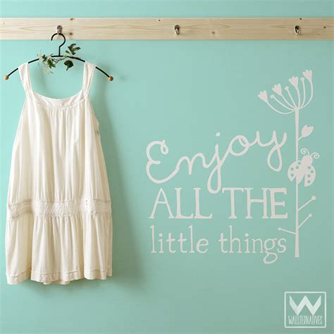 The Little Things Saying Wall Sticker Inspirational Quote Vinyl Decal ...