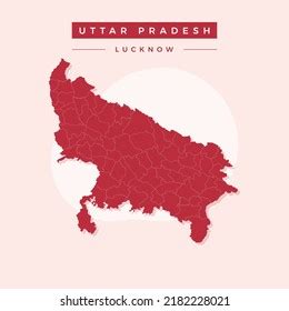 National Map Uttar Pradesh Uttar Pradesh Stock Vector Royalty Free