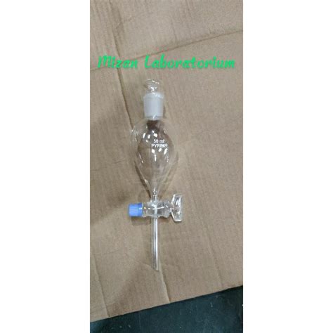 jual corong pisah separating funnel  ml kran glass bahan pyrex