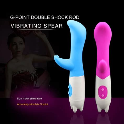 G spot dildo vibrator dobbelt chok for kvinder dual vibration vandtæt