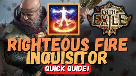 Righteous Fire Inquisitor Path Of Exile PoE Builds YouTube