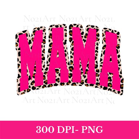 Mama Leopard Print Png Design Trendy Mama Varsity Png Retro Mama Png