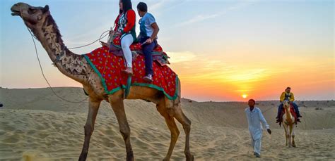 enjoy jaisalmer desert safari  camel jeep   cab india