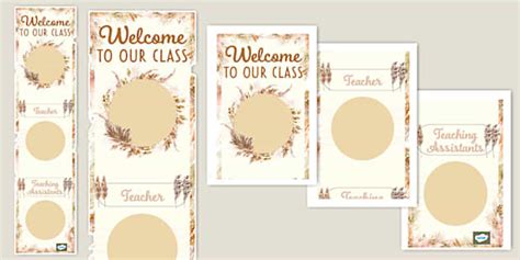 Boho Neutral Classroom Door Sign Teacher Made Twinkl