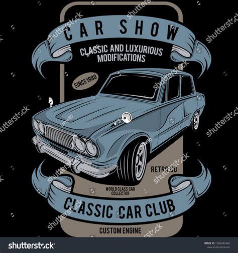 Car Show Classic Modifications Racing Car Stock Vector (Royalty Free ...