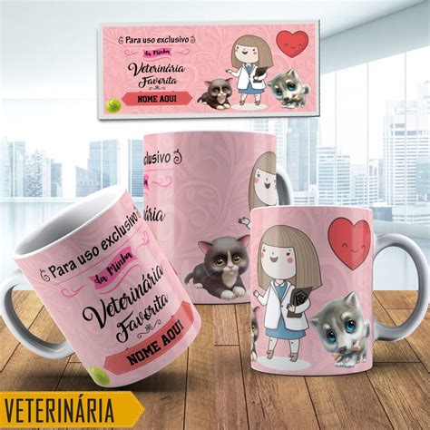 Caneca Veterinária personalizada nome Elo7