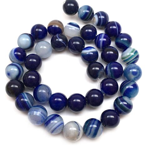 Агат синий 10 мм, бусины - купить по лучшей цене в магазине MyBeads.ru