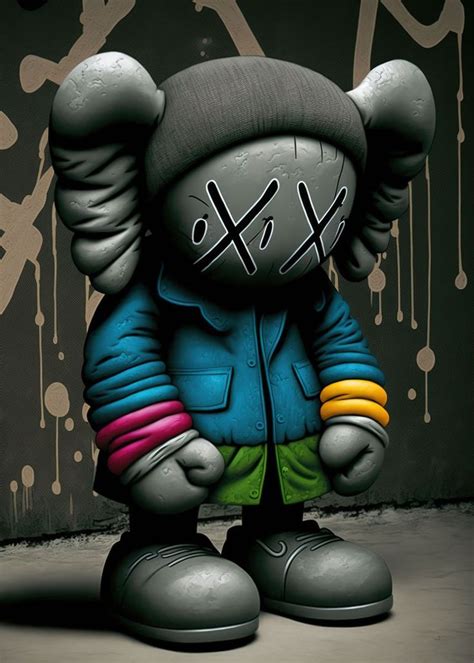 Hypebeast Kaws Poster Picture Metal Print Paint By Matiascurrie