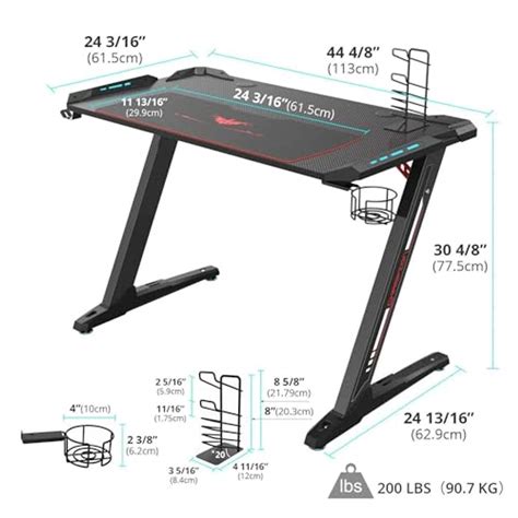 EUREKA ERGONOMIC Gaming Schreibtisch Im Gaming Tisch Vergleich 2024