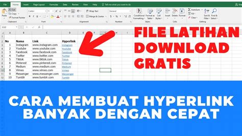 Cara Membuat Hyperlink Di Excel Cara Membuat Hyperlink Banyak