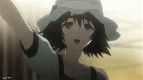 Anime girl wave gif - sheetpoo