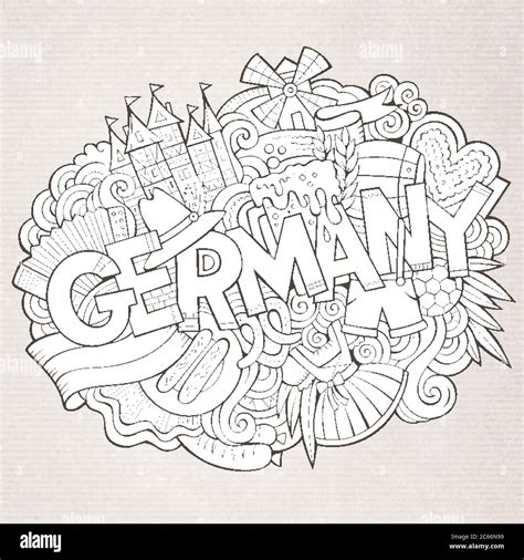 Cartoon Cute Doodles Germany Illustration Stock Vector Image And Art Alamy