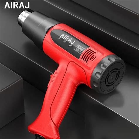 AIRAJ 2000W Electric Heat Gun Industrial Hot Air Blower Baking Gun Special Heat Shrinkable Film