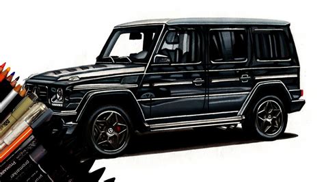 Realistic Car Drawing Mercedes Benz G Amg Time Lapse Drawing