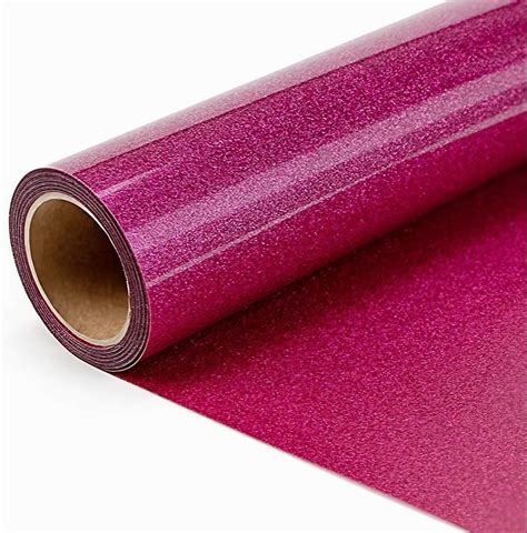 Korean Plain Pink Glitter Heat Transfer Vinyl For Garment Printing