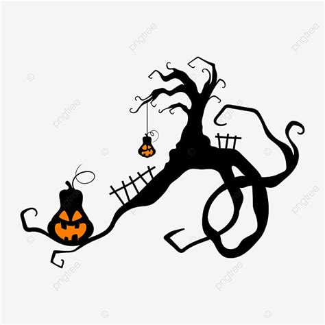 Halloween Pumpkin Silhouette PNG Images Halloween Corner Border With