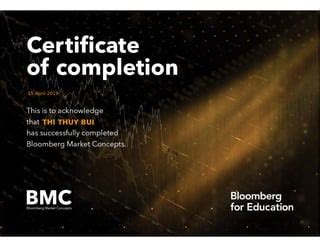 Bloomberg Market Concepts Certificate | PPT