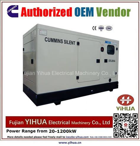 150kw 187 5kva 50hz Silent Diesel Generator Powered By Cummins Engine