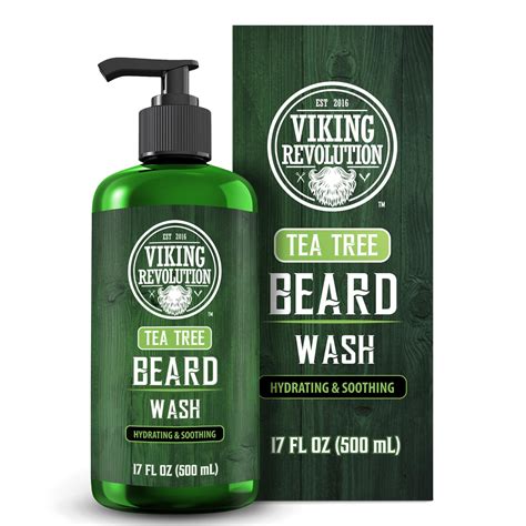 Amazon Viking Revolution Tea Tree Beard Wash For Men With Argan