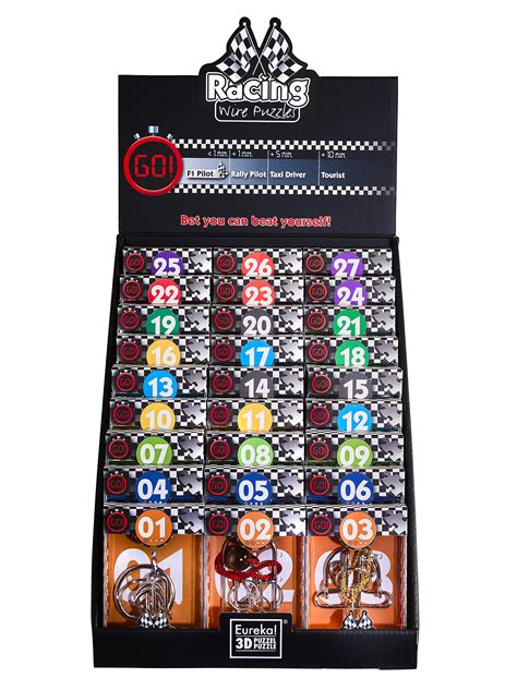 Cascading Display 27 Racing Wire Puzzles Eureka Bv