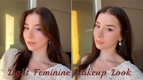 Light Feminine Makeup Look Youtube