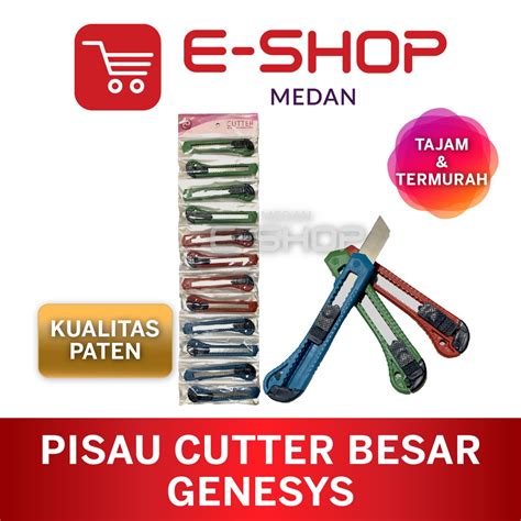 Jual ISI 12 PCS Pisau Cutter Genesys Piso Cuter Kater Besar