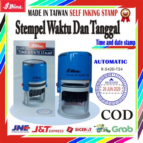 Jual Stempel Setempel Cap Otomatis Shiny Waktu Dan Tanggal Jam Type R