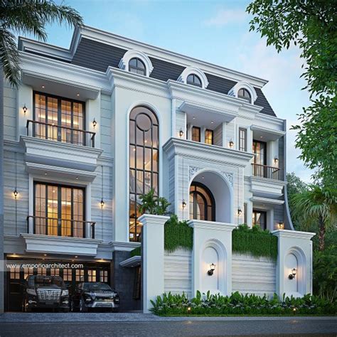 Desain Rumah Mediteran Klasik 3 Lantai Bapak ASR 1761 Di Makassar