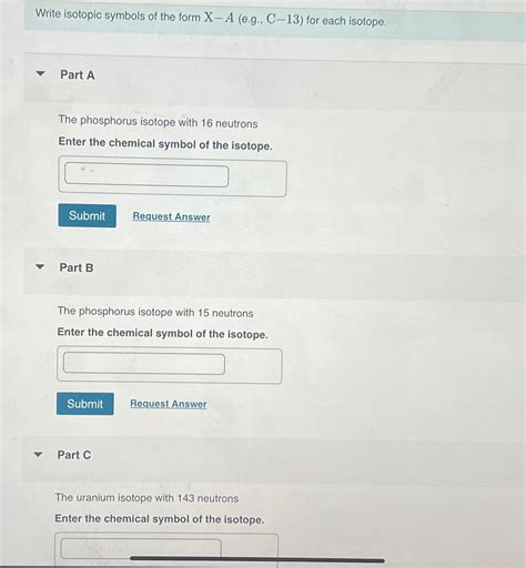 Solved Write isotopic symbols of the form x-A (e.g., C-13 ) | Chegg.com