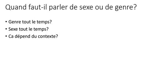 Sexe Et Genre Comment Y Voir Plus Clair Ramus Méninges