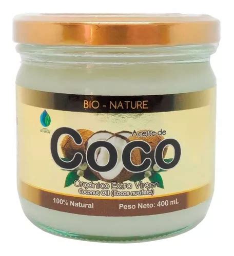 Aceite De Coco Organico Extra Virgen Bio Nature 400 Ml Cuotas Sin