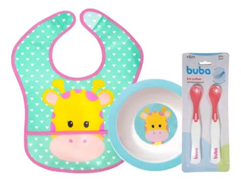 Kit Introdu O Alimentar Buba Prato Bowl Babador Colher Mercadolivre