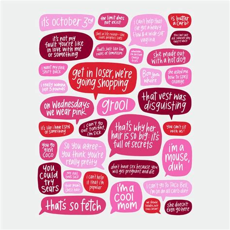 Mean Girls Quotes Poster Etsy