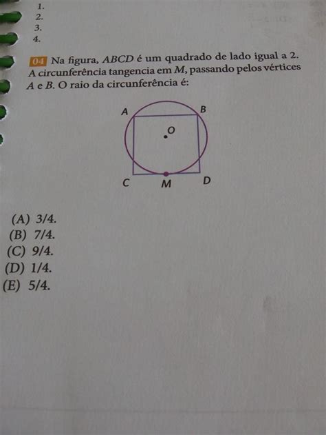 Na Figura Abcd Um Quadrado De Lado Igual A A Circunfer Ncia