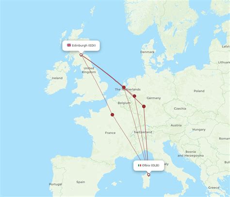 All Flight Routes From Olbia To Edinburgh Olb To Edi Flight Routes