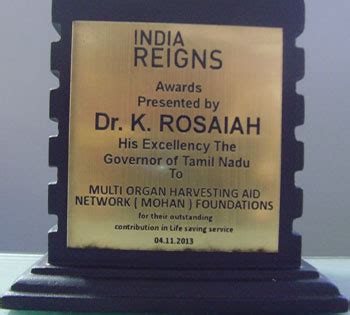 MOHAN Foundation felicitated for its work in Organ Donation in India