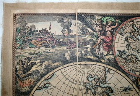 Terrarum Orbis La Feuille Incisione Colore Riproduzione Di