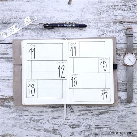 Weekly Log Layout Idea Bullet Journal Deckblatt Kalender Zum