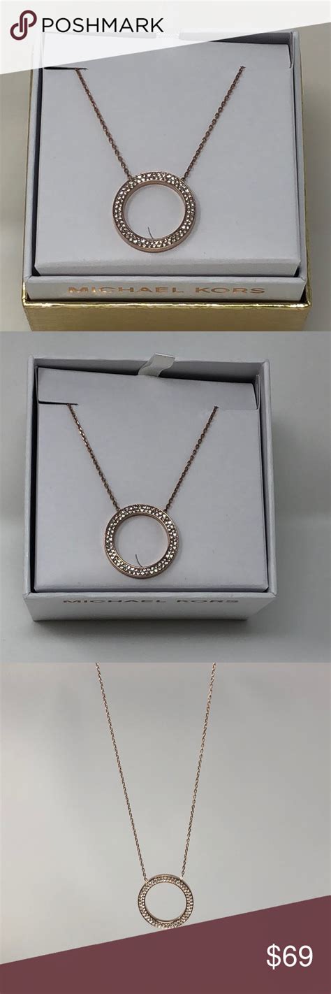 New Authentic Mk Crystal Pave Circle Michael Kors Jewelry Stainless