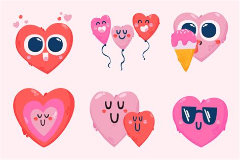 Heart Emoji Sticker Characters Graphic by april_arts · Creative Fabrica