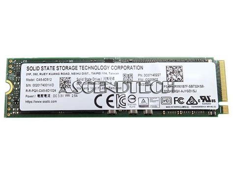 CA5-8D512 3C07140227 | Ssstc CA5-8D512 512GB M.2 Ssd 3C07140227