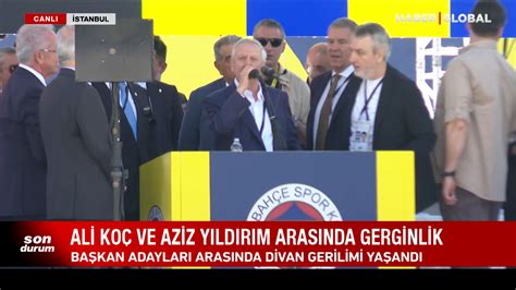 Fenerbahçe seçiminde gerginlik Aziz Yıldırım kürsüye çıktı Seçim