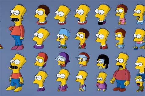 The Simpsons Style Cartoon Character Pose Sheet · Creative Fabrica