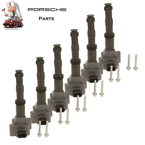 Set Of Ignition Coils Spark Plug Connectors For Porsche