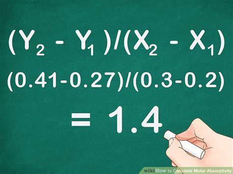 How To Calculate Molar Absorptivity Steps With Pictures