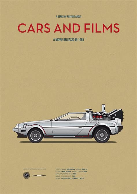 Back to the Future Car Movie Poster, Delorean Art Print Cars and Films, Film Art for Car Lovers ...