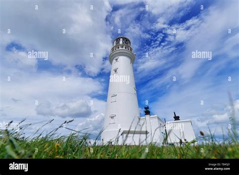 New Flamborough Lighthouse Stock Photo - Alamy