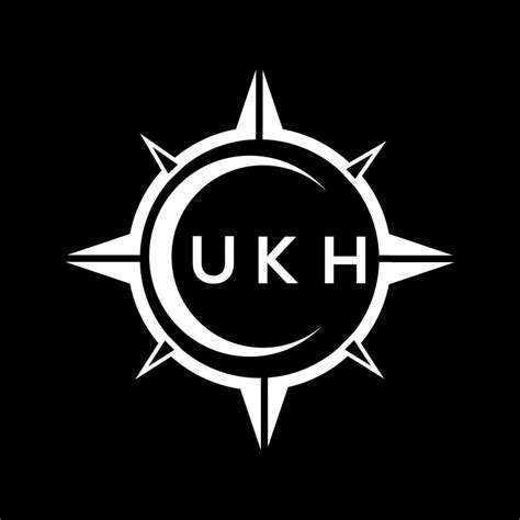 UKH abstract technology logo design on Black background. UKH creative ...