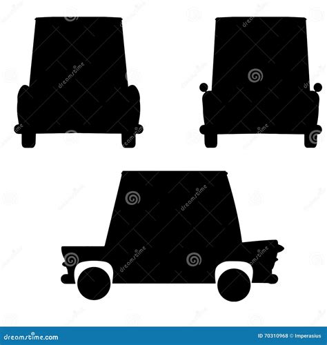 Silhouette of cartoon car stock vector. Illustration of engine - 70310968